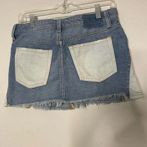 We The Free Light Blue Denim Skirt Size 26 - Picture 9 of 9